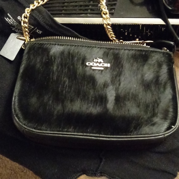 NWOT fur coach purse